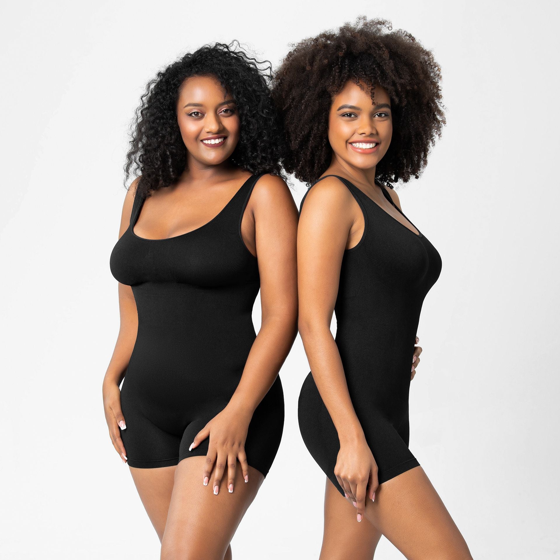 Solid Color Full Body Suit Shapewear - Seamless One-Piece Body Shaper