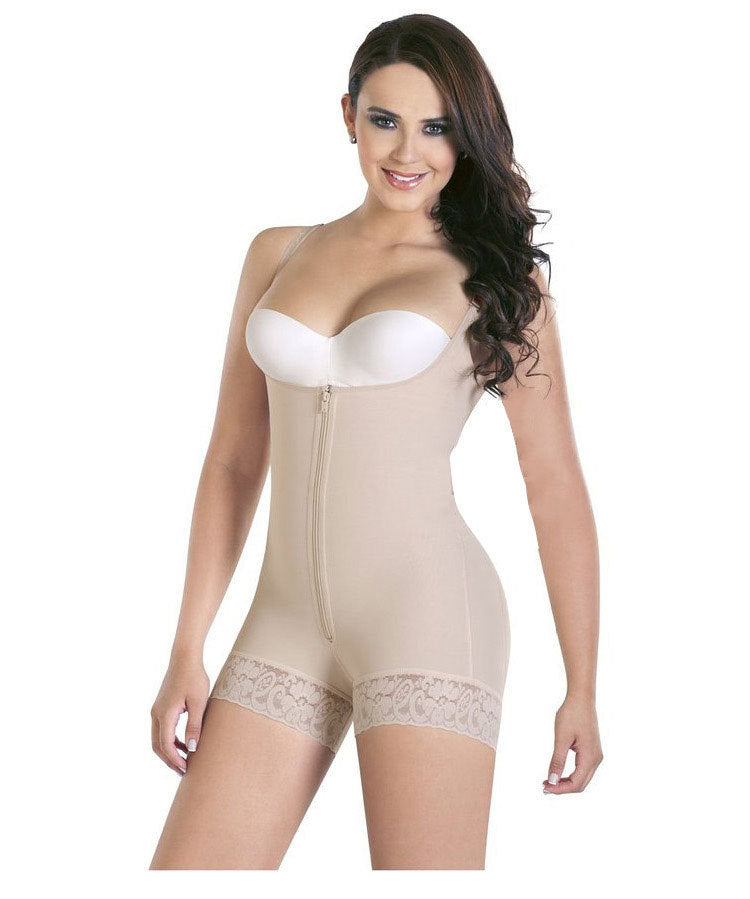 Open-Bust Mid-Thigh Bodysuit Shapewear - Full Body Sculpting Shaper
