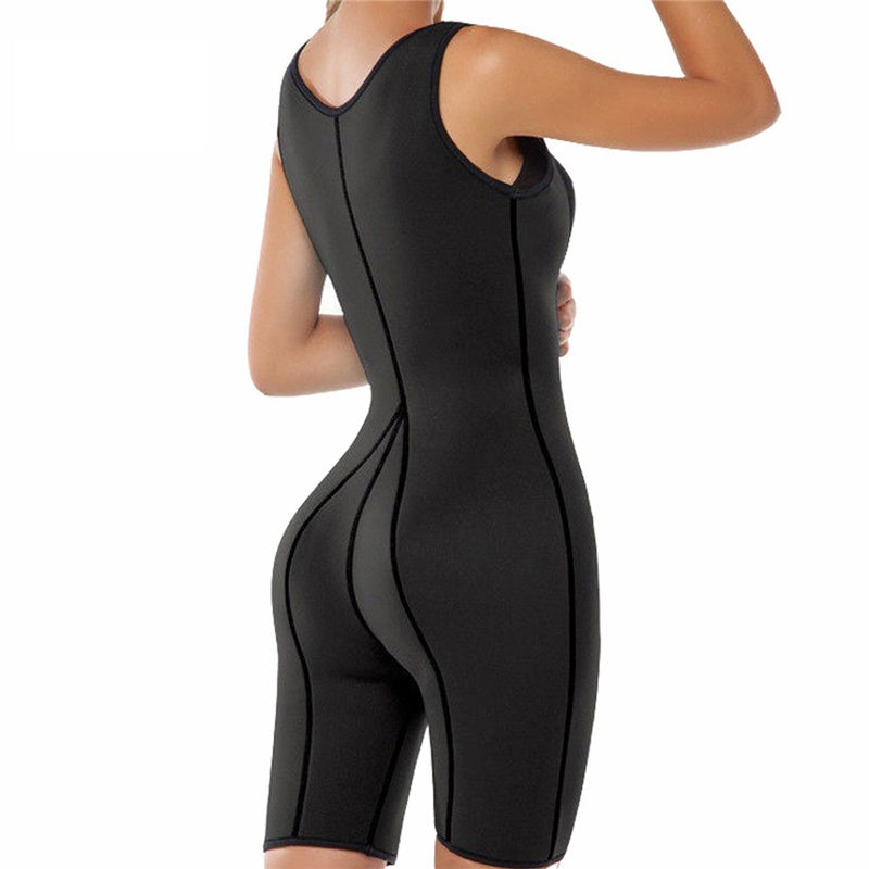 Neoprene Sauna Suit Waist Trainer - Full Body Shaper Corset Bodysuit for Women