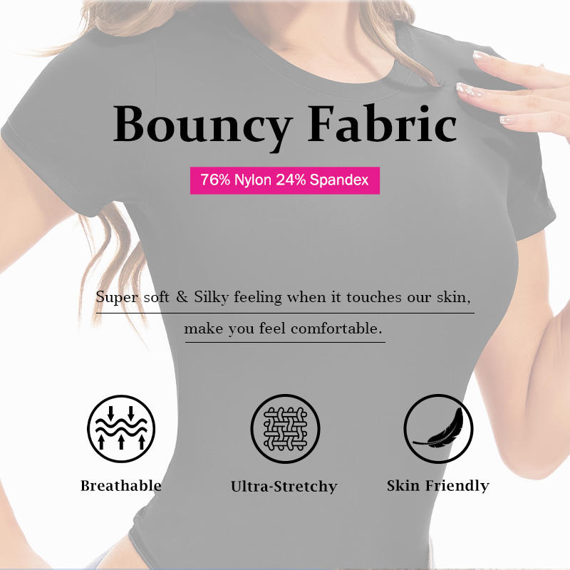 Second-Skin Crew Neck Short Sleeve Bodysuit - Seamless Shapewear for Women