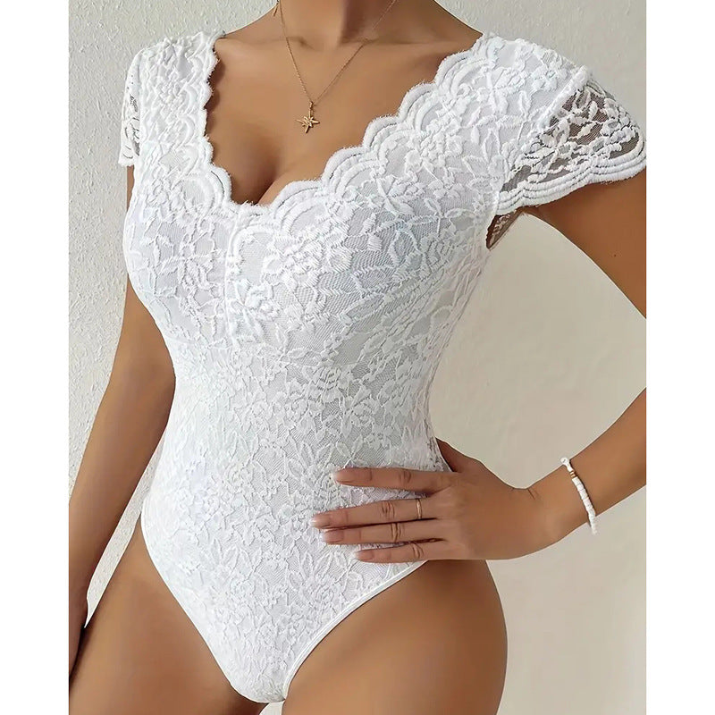 Lace Detail Shaping Bodysuit