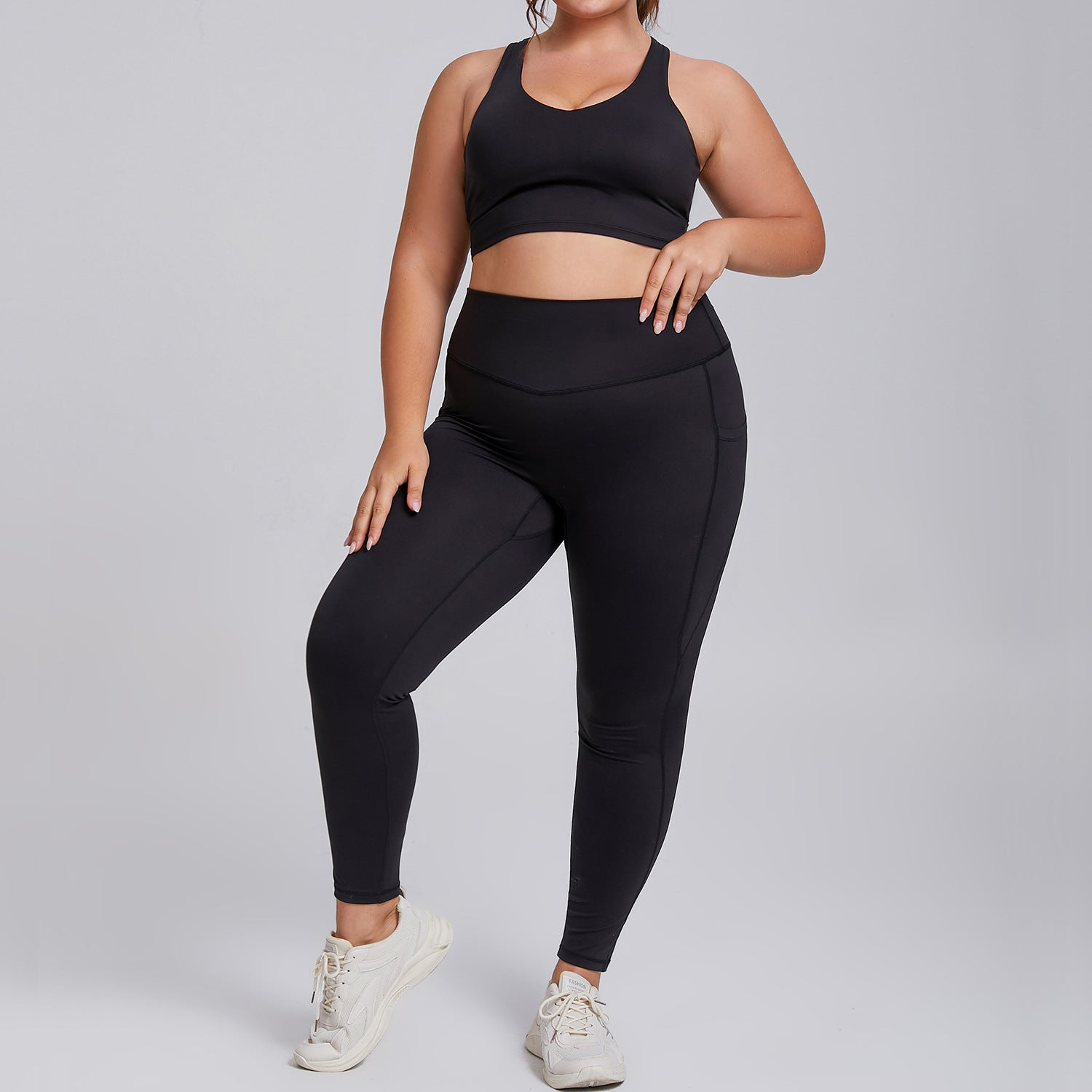 Plus-size yoga set