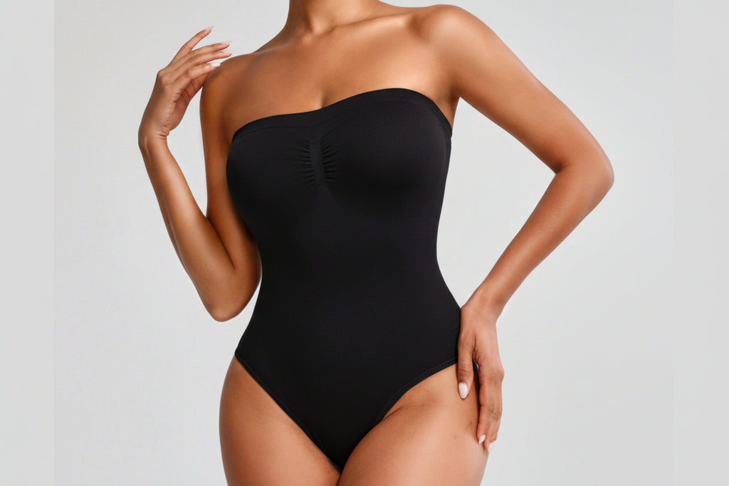 Strapless Triangle Panel Bodysuit