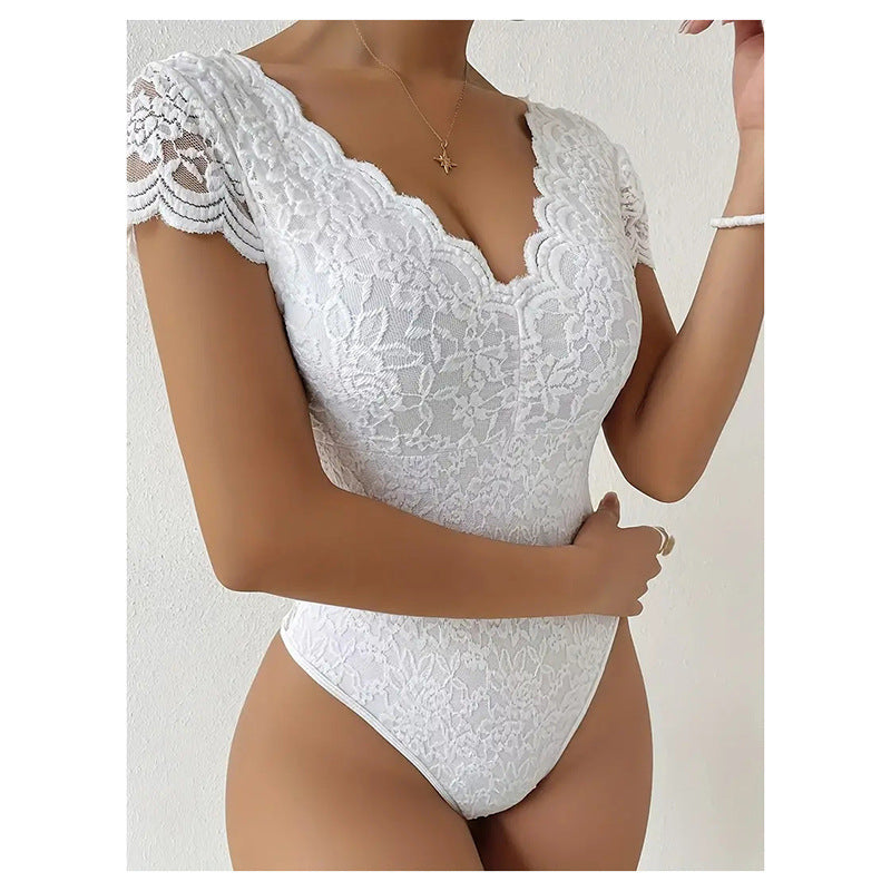 Lace Detail Shaping Bodysuit