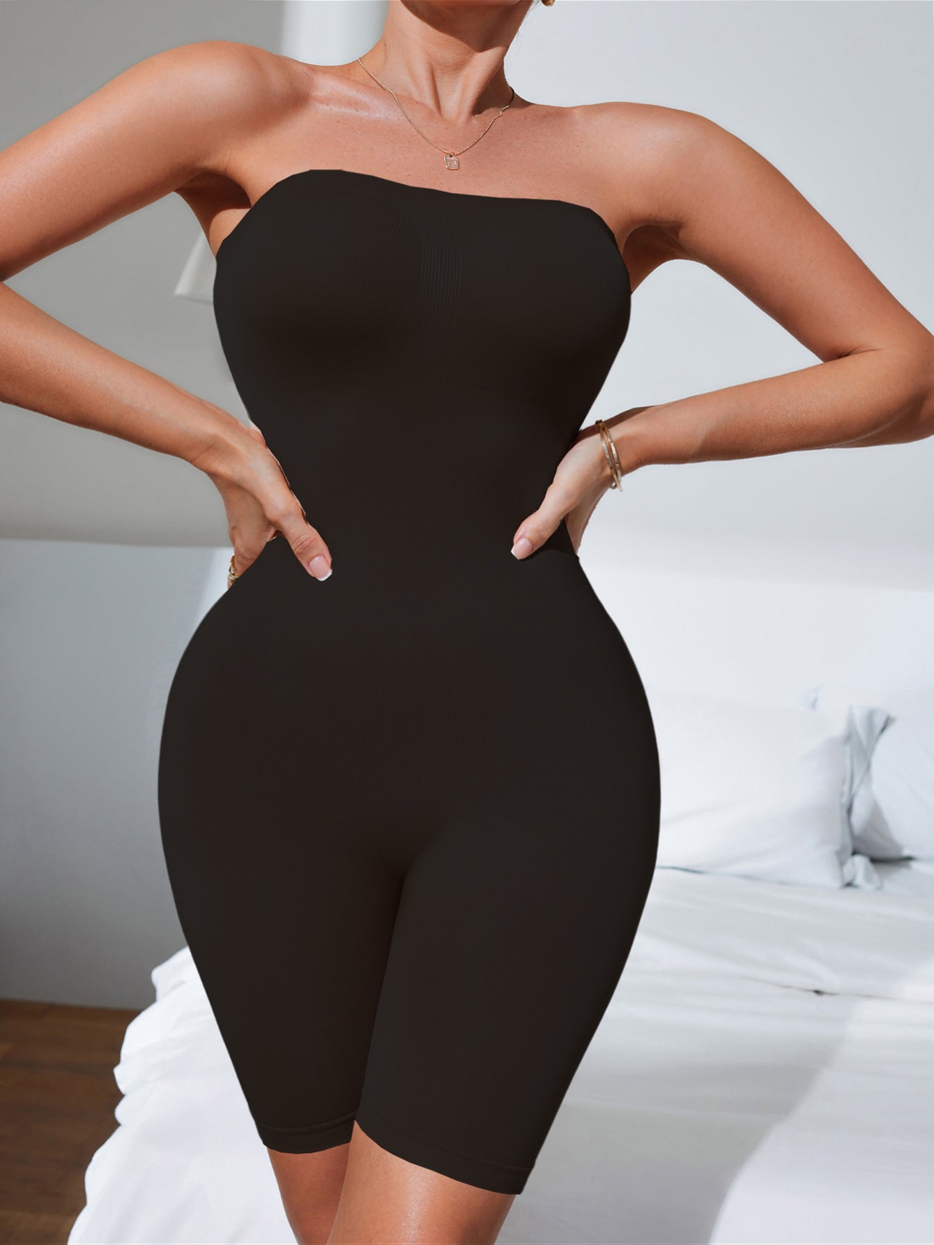 Halter Neckline Tummy Control Shapewear - One-Piece Body Shaper for Women