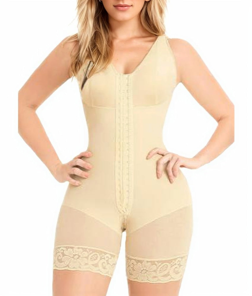 Open-Bust Mid-Thigh Bodysuit