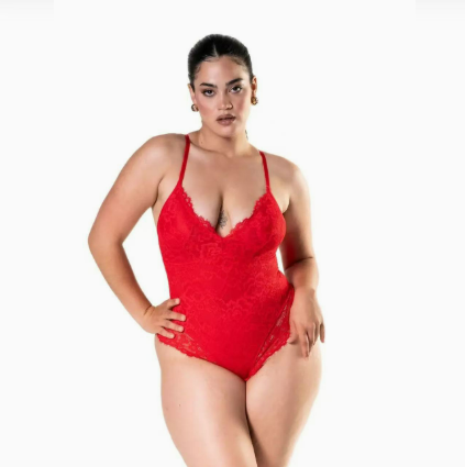 Lace body-shaping innerwear halter jumpsuit