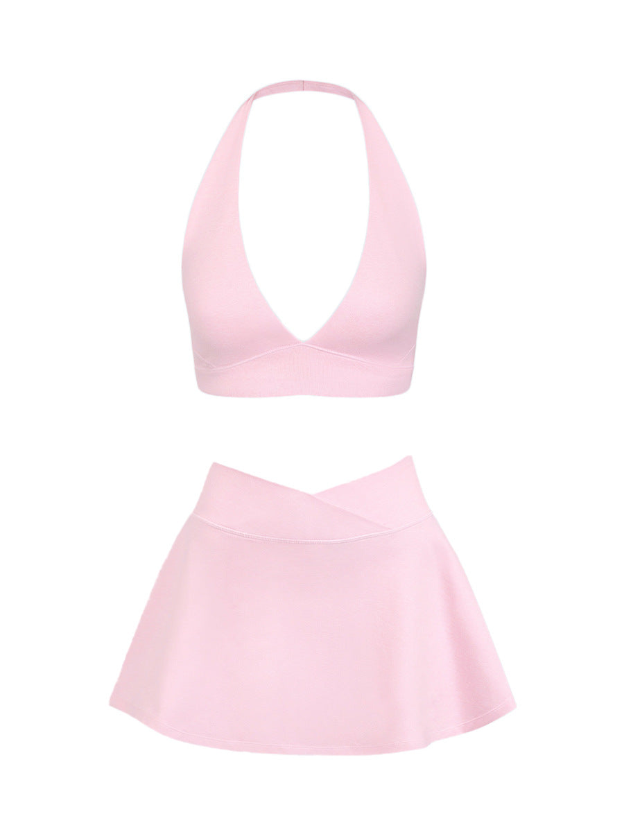 Seamless Sports Bra & Skirt Set