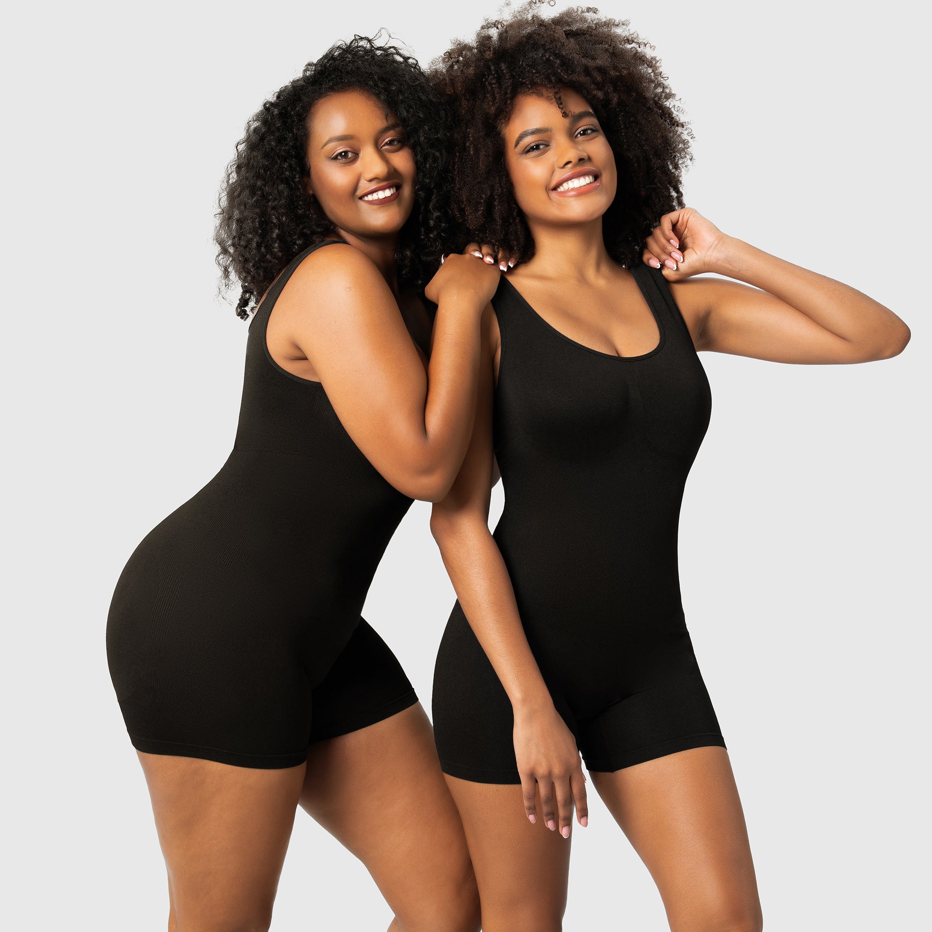 Solid Color Full Body Suit Shapewear - Seamless One-Piece Body Shaper