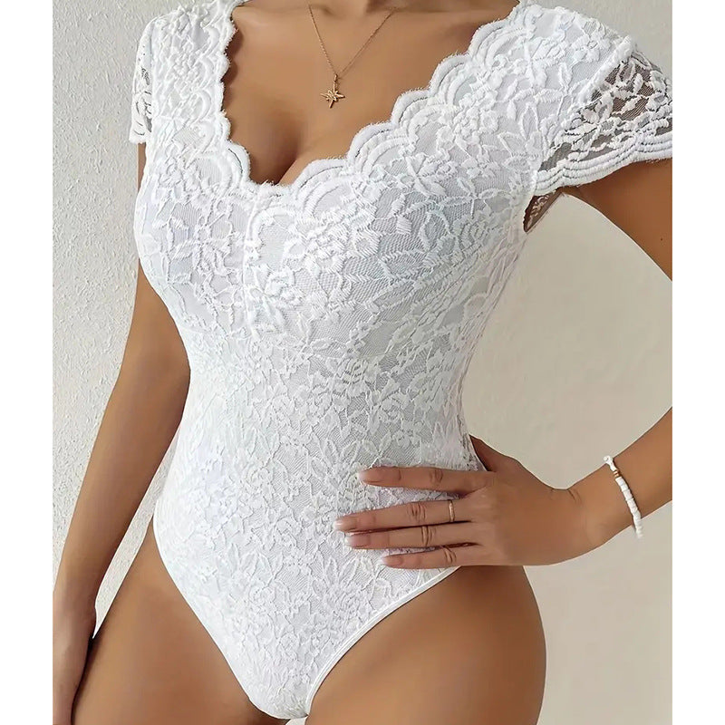 Lace Detail Shaping Bodysuit